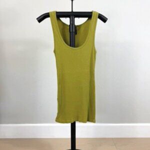 Alternative Apparel Women's Green Ribbed Tank Top